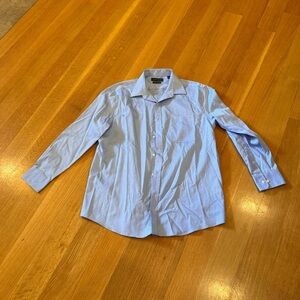 Tommy Hilfiger Light Blue Shirt Size Large 16 1/2 Reg Fit Preppy Business Casual